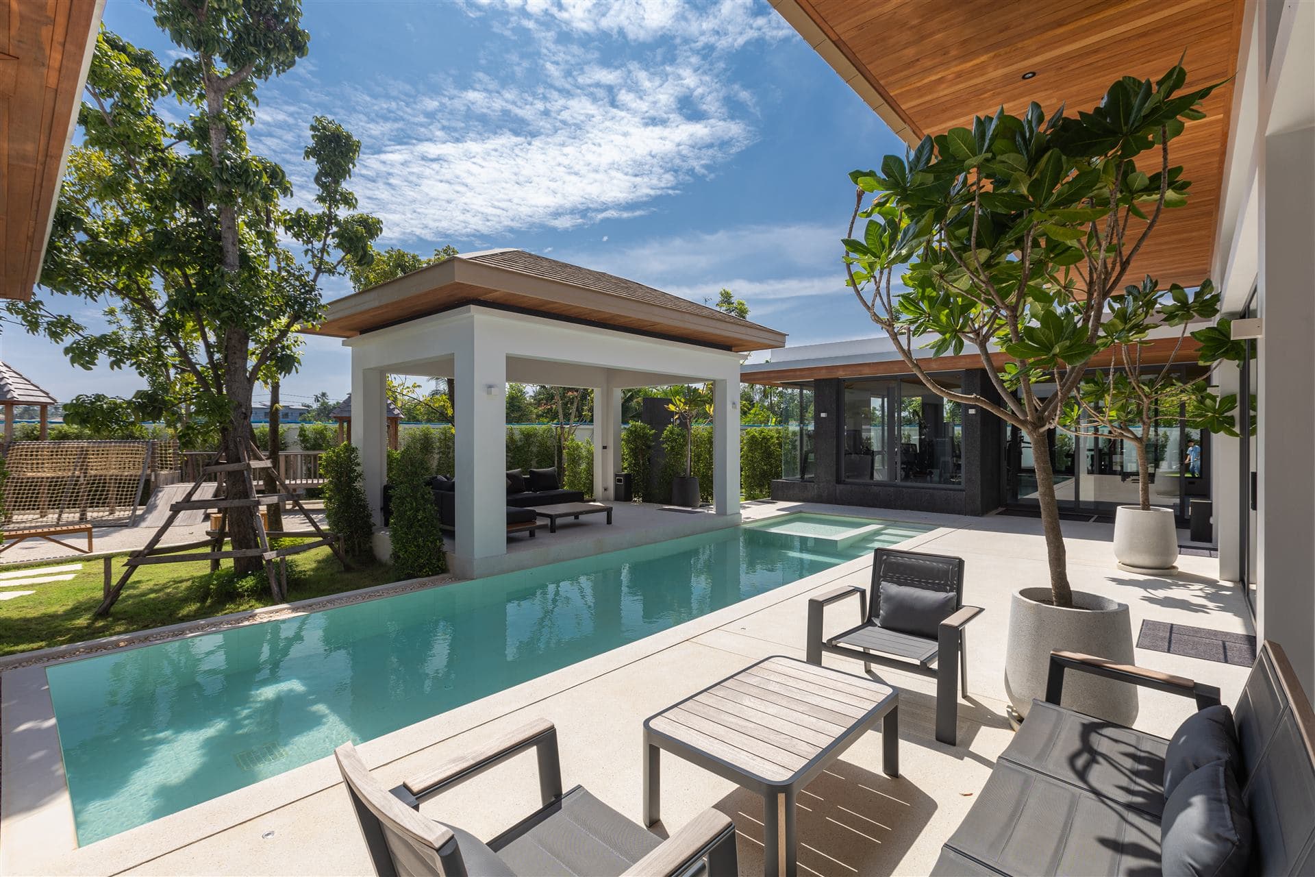 Mouana Breeze pool pavilion under the Phuket sky